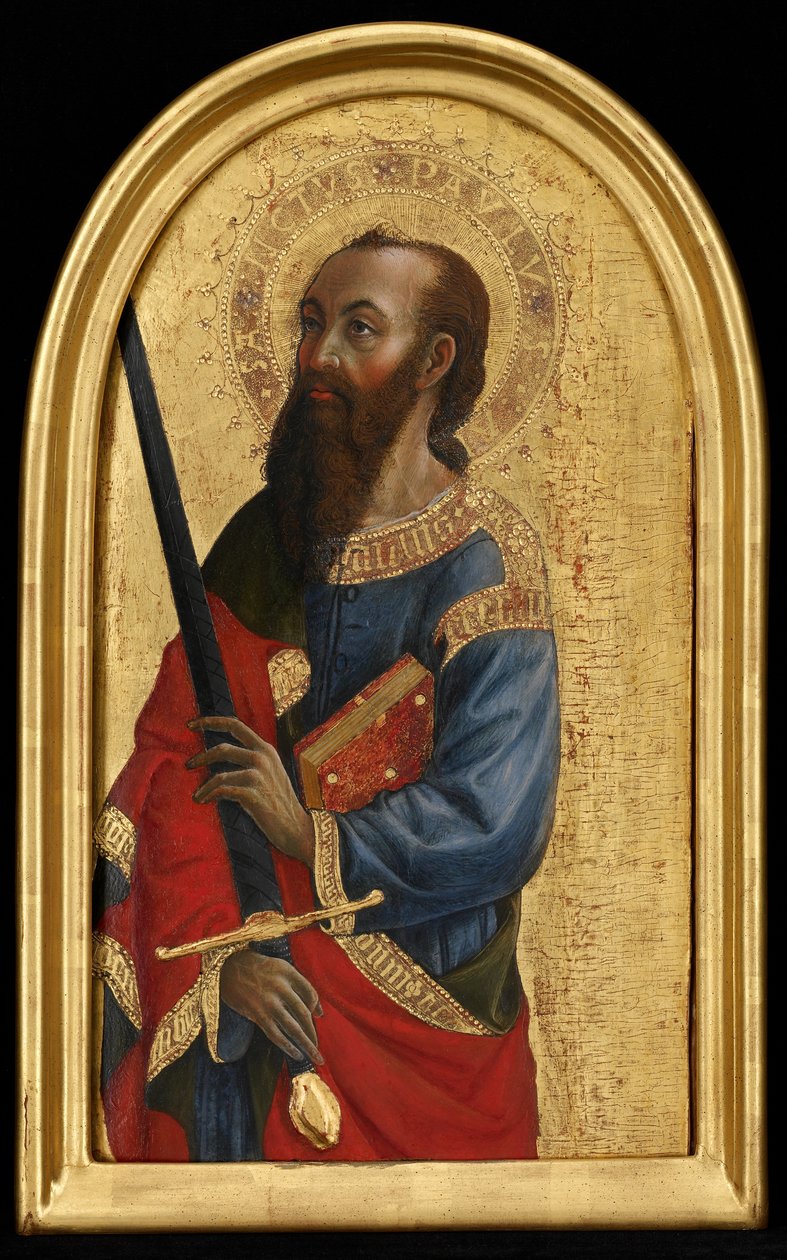 Aziz Paul, c.1450-60 (panelde sıcaklık) by Vincenzo Foppa