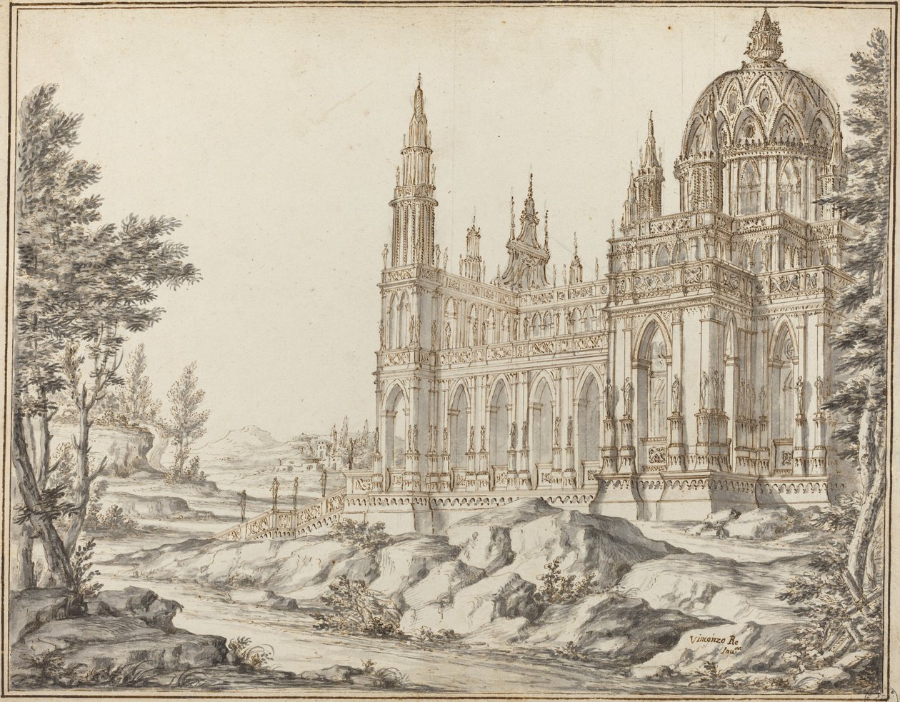 Manzaradaki Katedral by Vincenzo dal Re