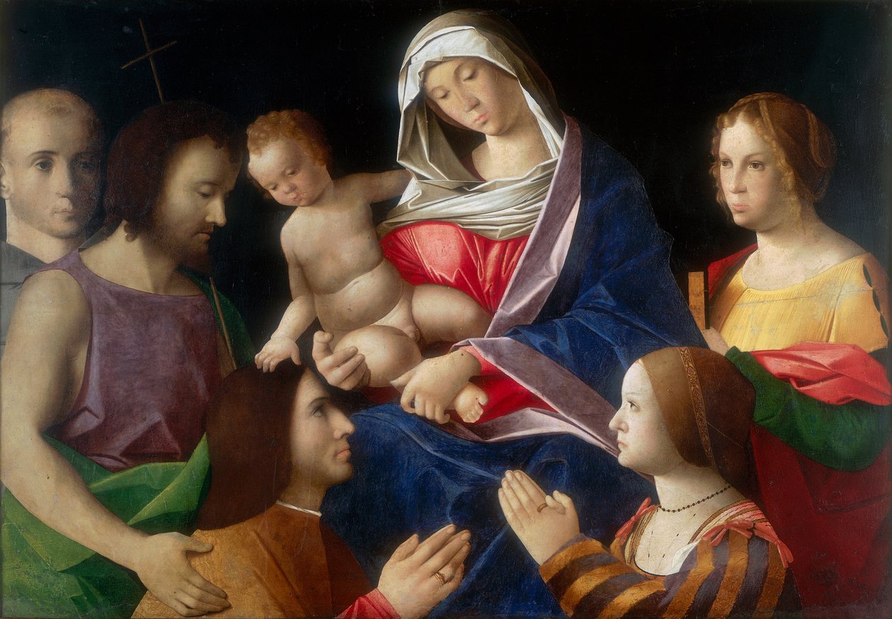 Çocuk ve Azizler ile Madonna by Vincenzo di Biagio Catena