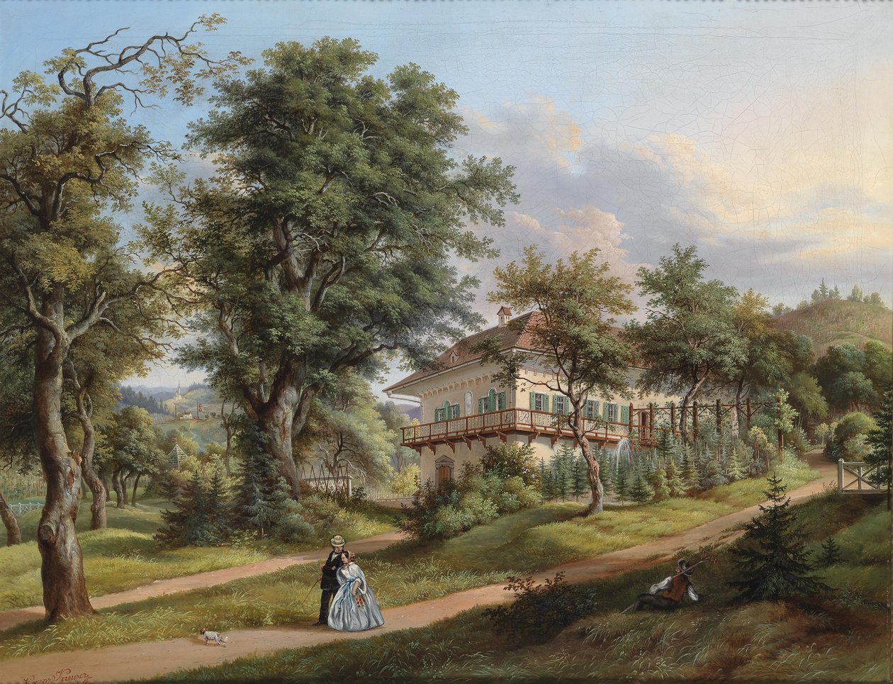 Ön planda bebek arabası olan park manzarası by Vinzenz Kreuzer