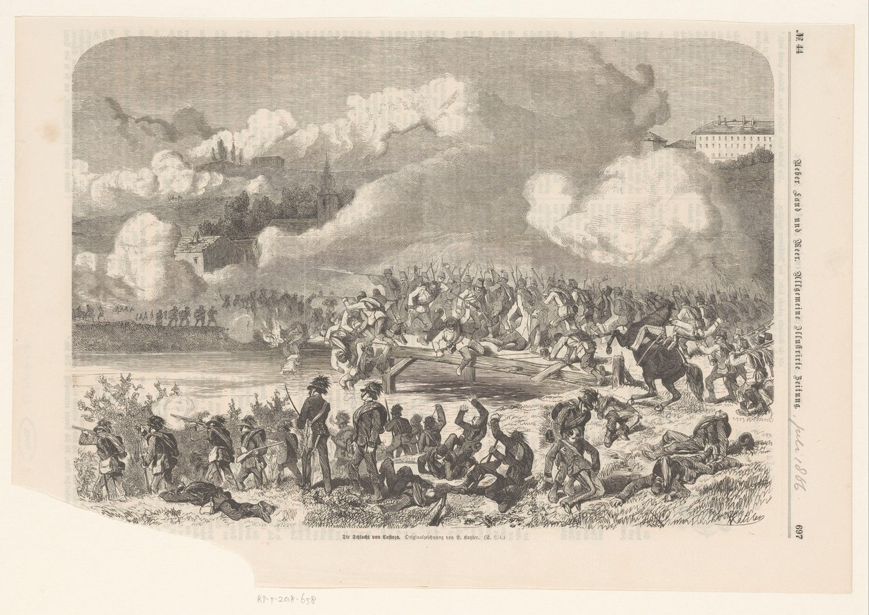 Custoza Savaşı, 1866 Die Schlacht con Custoza (nesne üzerindeki başlık) by Vinzenz Katzler