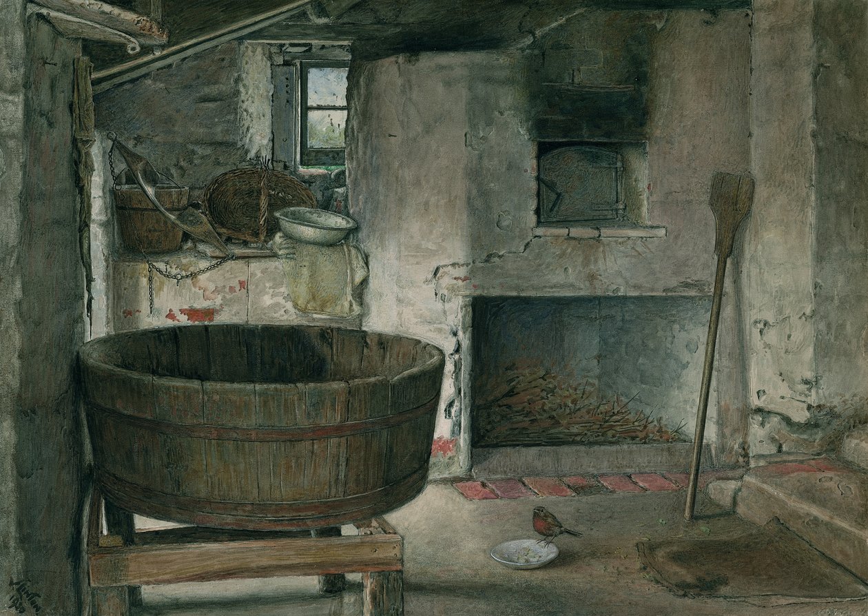 Robin ile Kulübe İçi, 1930 (gemide wc) by Violet Linton