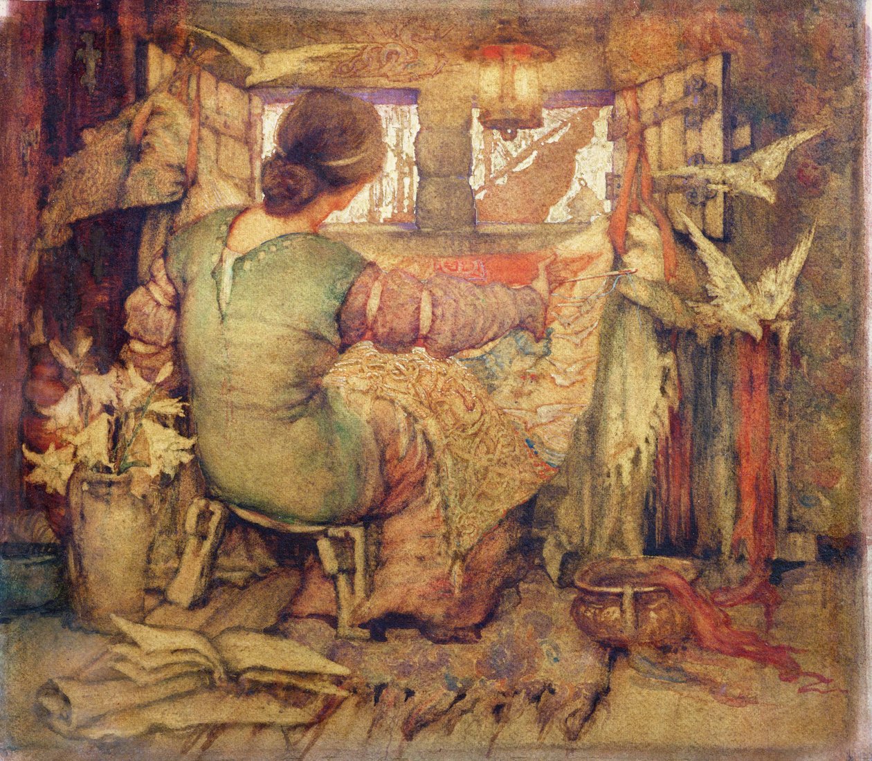 Penelope (kağıt üzerine sulu boya) by Violet Brunton