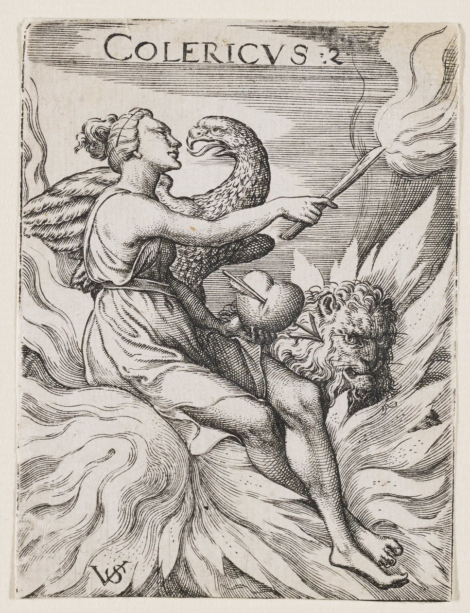 Kolerik Mizaç, c.1530-62 (gravür) by Virgilius the elder Solis