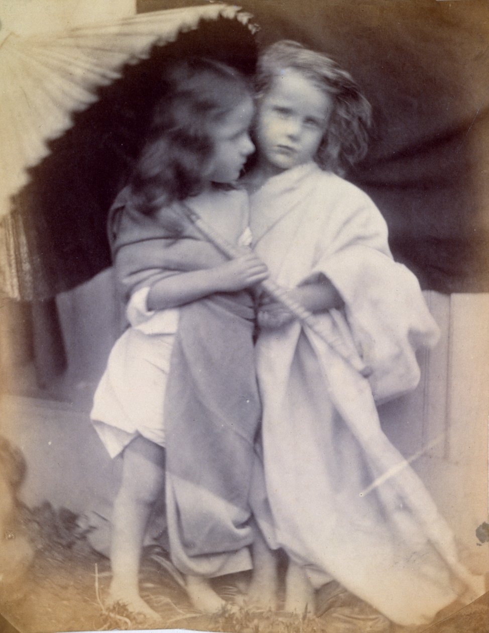 Paul ve Virginia Şemsiye Altında, c.1855-65 by Viscountess Hawarden