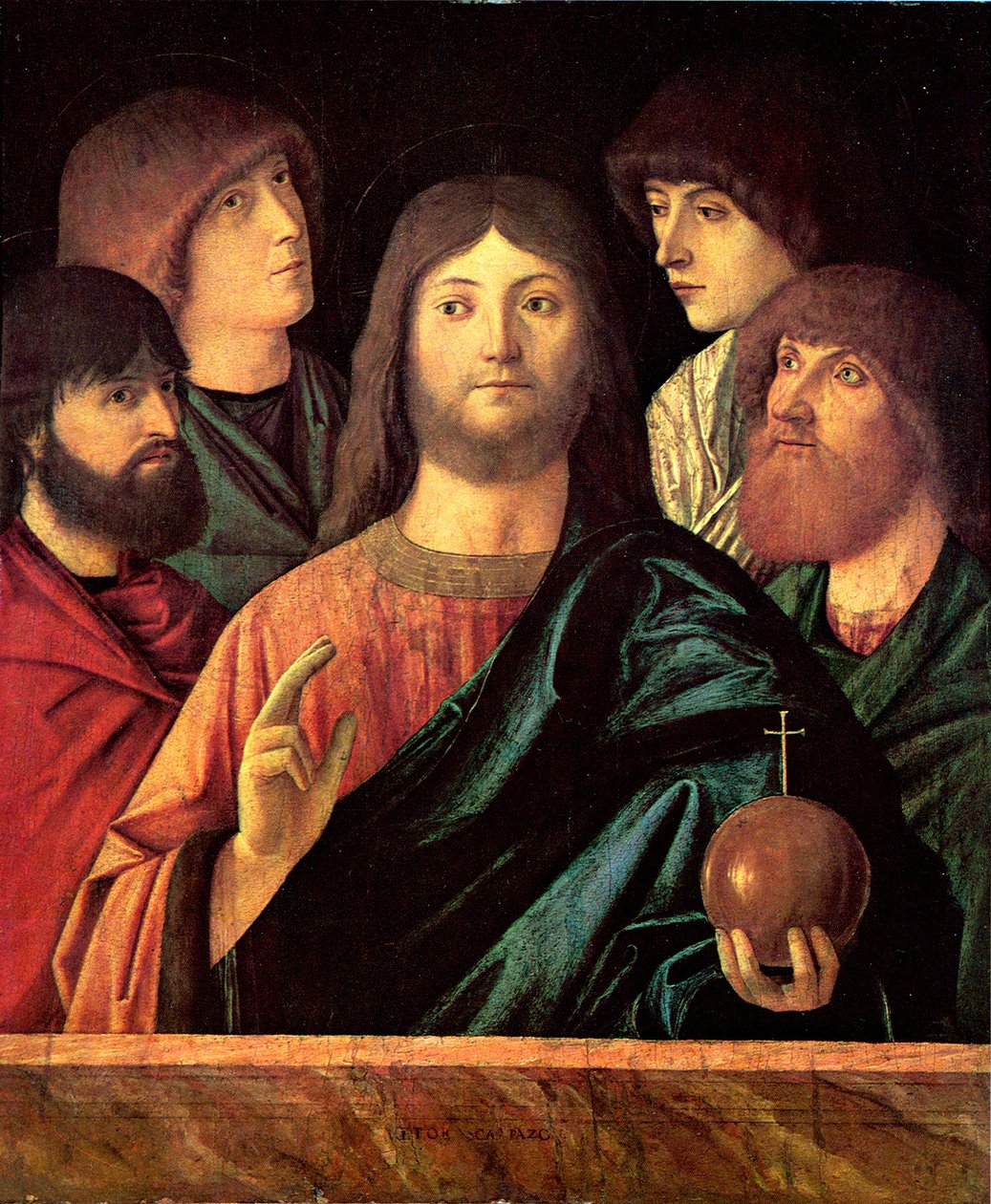 Kurtarıcı dört havariyi kutsar by Vittore Carpaccio