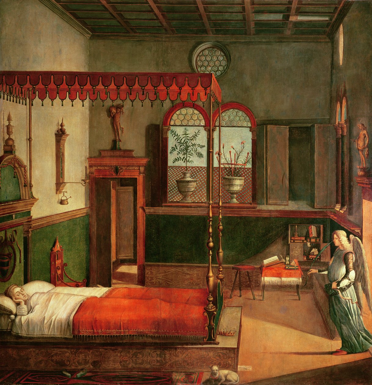 St.Ursula Rüyası, 1495 (tuval üzerine tempera) (detay için bkz. 156167) by Vittore Carpaccio
