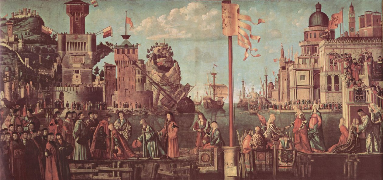 Aziz Ursula efsanesi için boyama döngüsü, sahne by Vittore Carpaccio