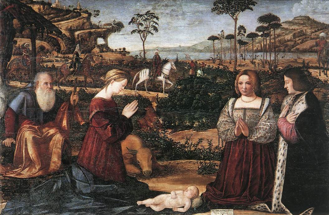 İki Donörlü Kutsal Aile by Vittore Carpaccio