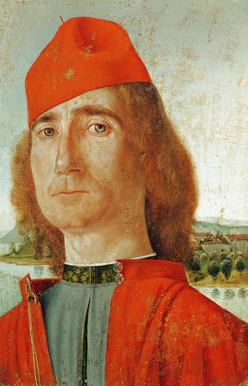Kırmızı Bereli Adam, 1492 (ahşapta tempera) by Vittore Carpaccio