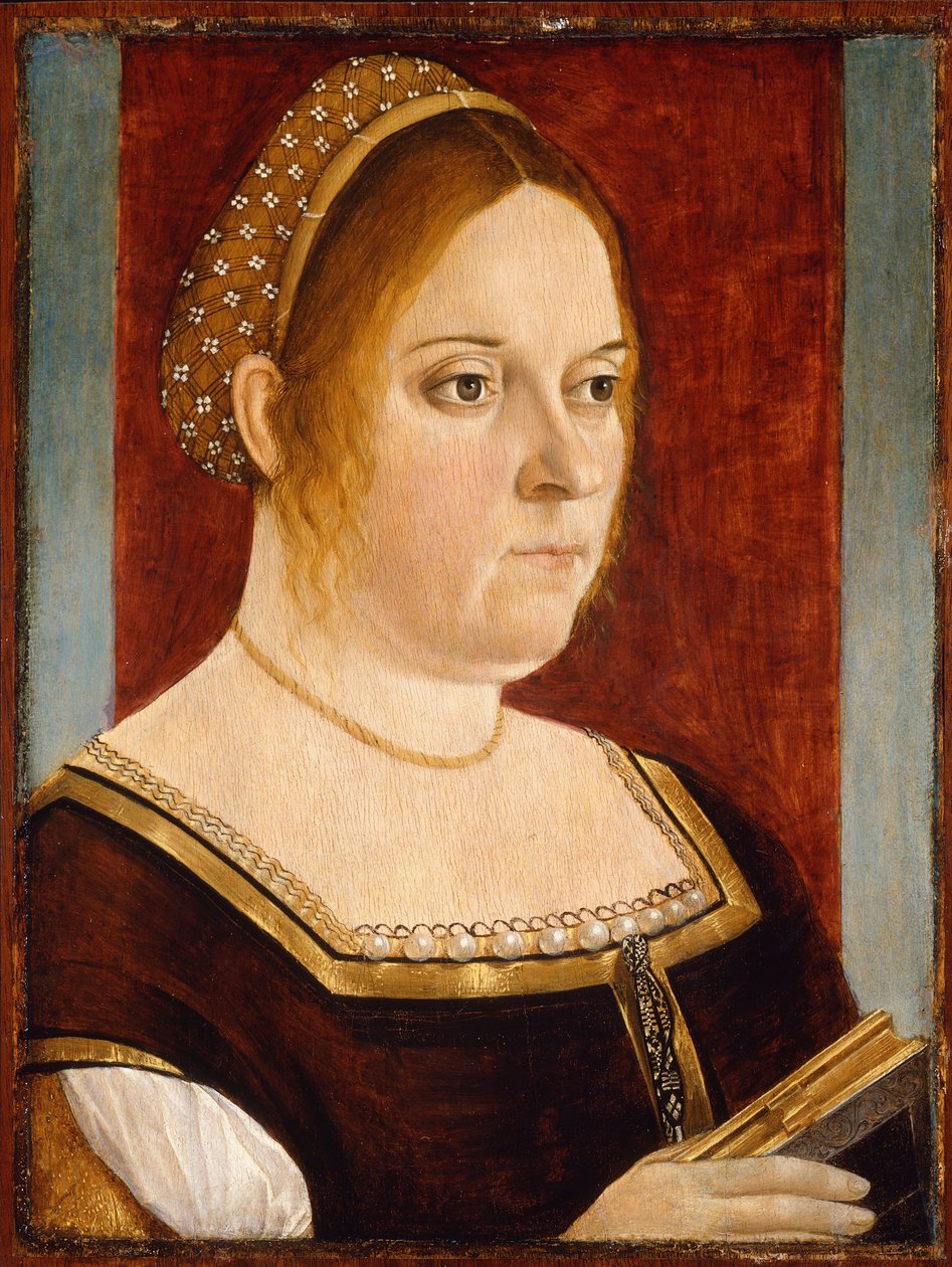 Kitaplı Bir Kadının Portresi by Vittore Carpaccio