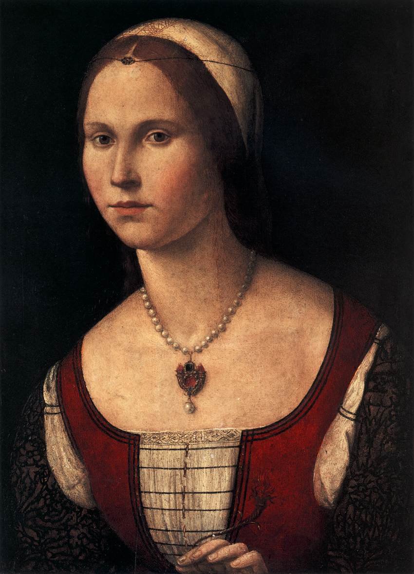 genç bir kadın portresi by Vittore Carpaccio