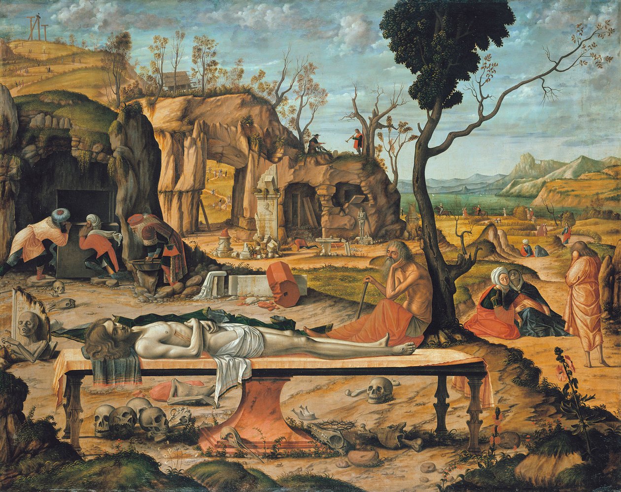 İsa Mezarının Hazırlanması by Vittore Carpaccio