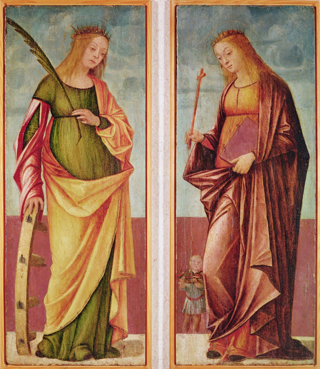 İskenderiyeli Aziz Catherine ve Aziz Paraceve veya Veneranda by Vittore Carpaccio