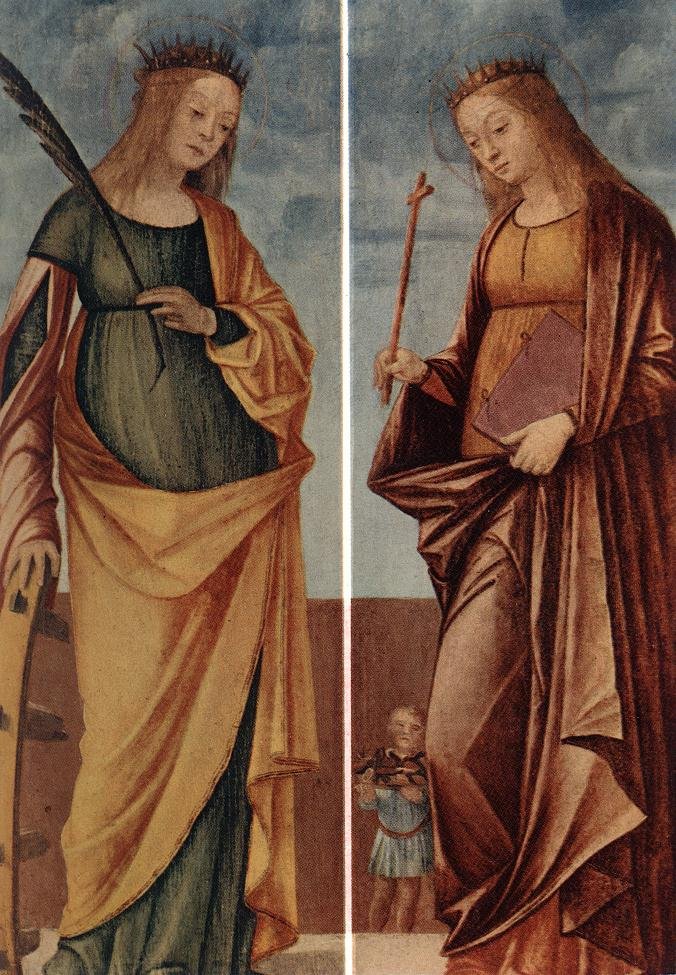 İskenderiyeli Aziz Catherine ve Aziz Veneranda by Vittore Carpaccio