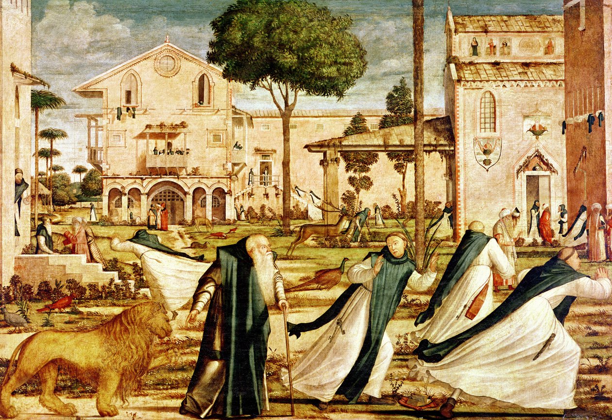 Manastırda Aziz Jerome ve Aslan, 1501-09 by Vittore Carpaccio