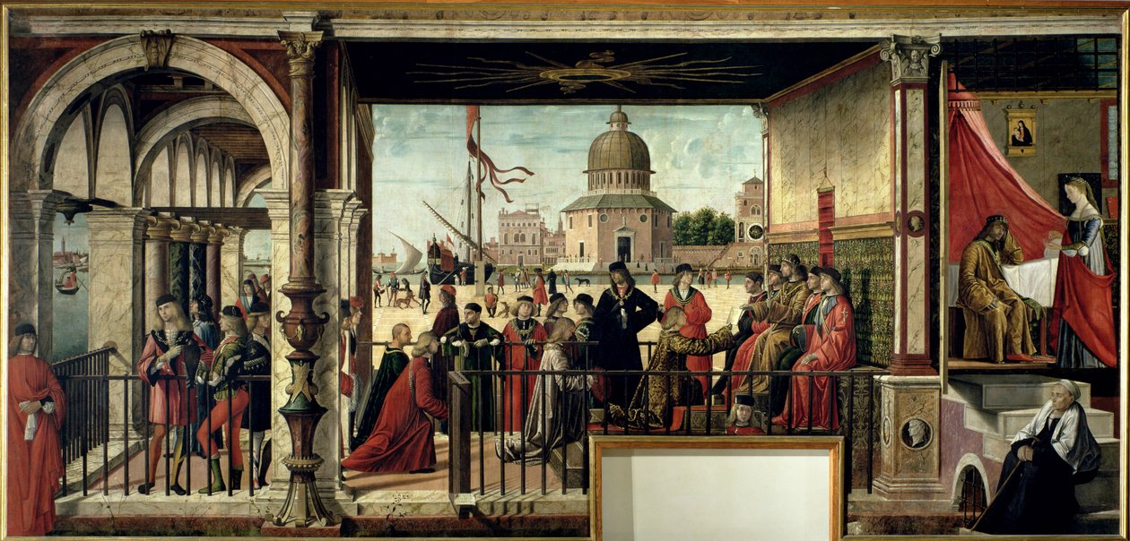 İngiliz Büyükelçilerinin St. Ursula Döngüsünden Gelişi, 1498 (ayrıntılı bilgi için bkz. 119436) by Vittore Carpaccio