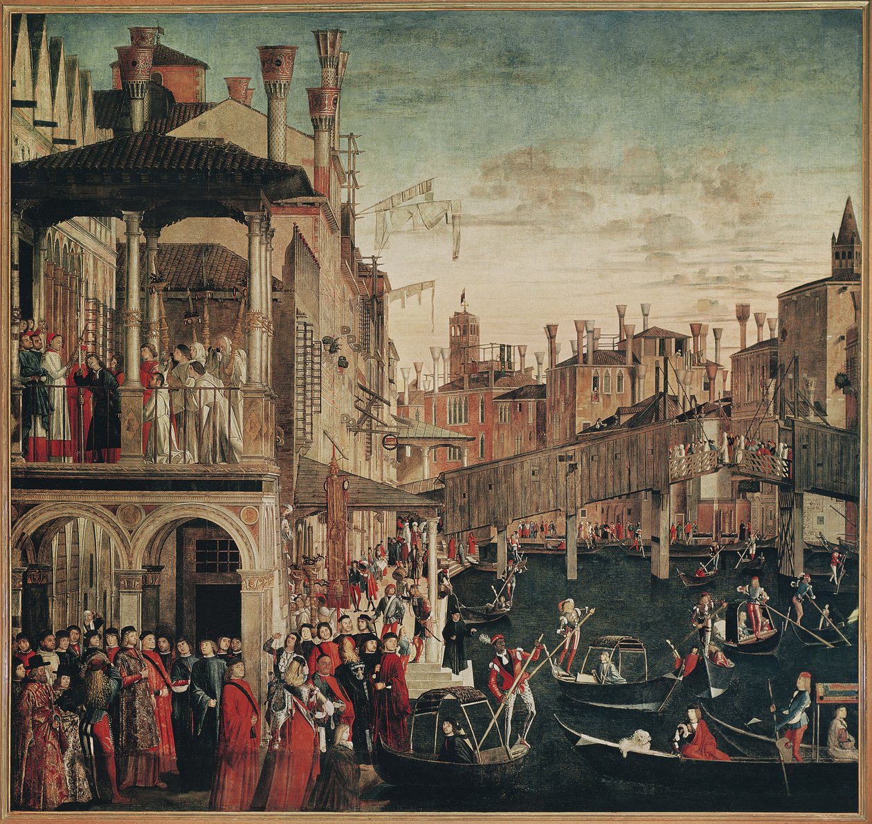 The Miracle of the Relic of the True Cross on the Rialto Bridge, 1494  (see also 119437) by Vittore Carpaccio