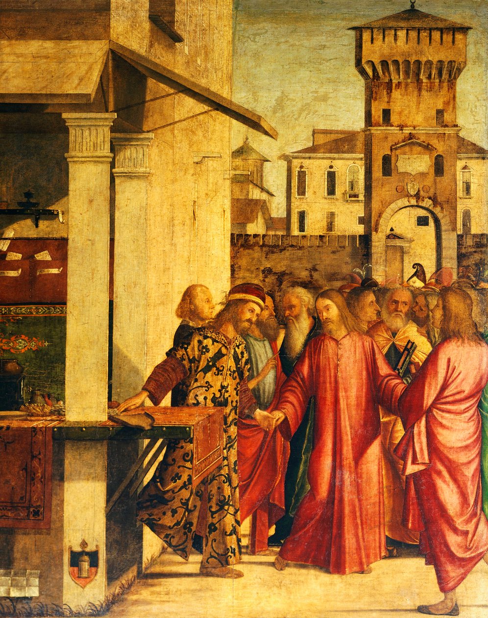 Vittore Carpaccio'nun İsa'nın Aziz Matta Çağrısı (yaklaşık 1465-1525 veya 1526). San Giorgio degli Schiavoni Okulu, Venedik. by Vittore Carpaccio