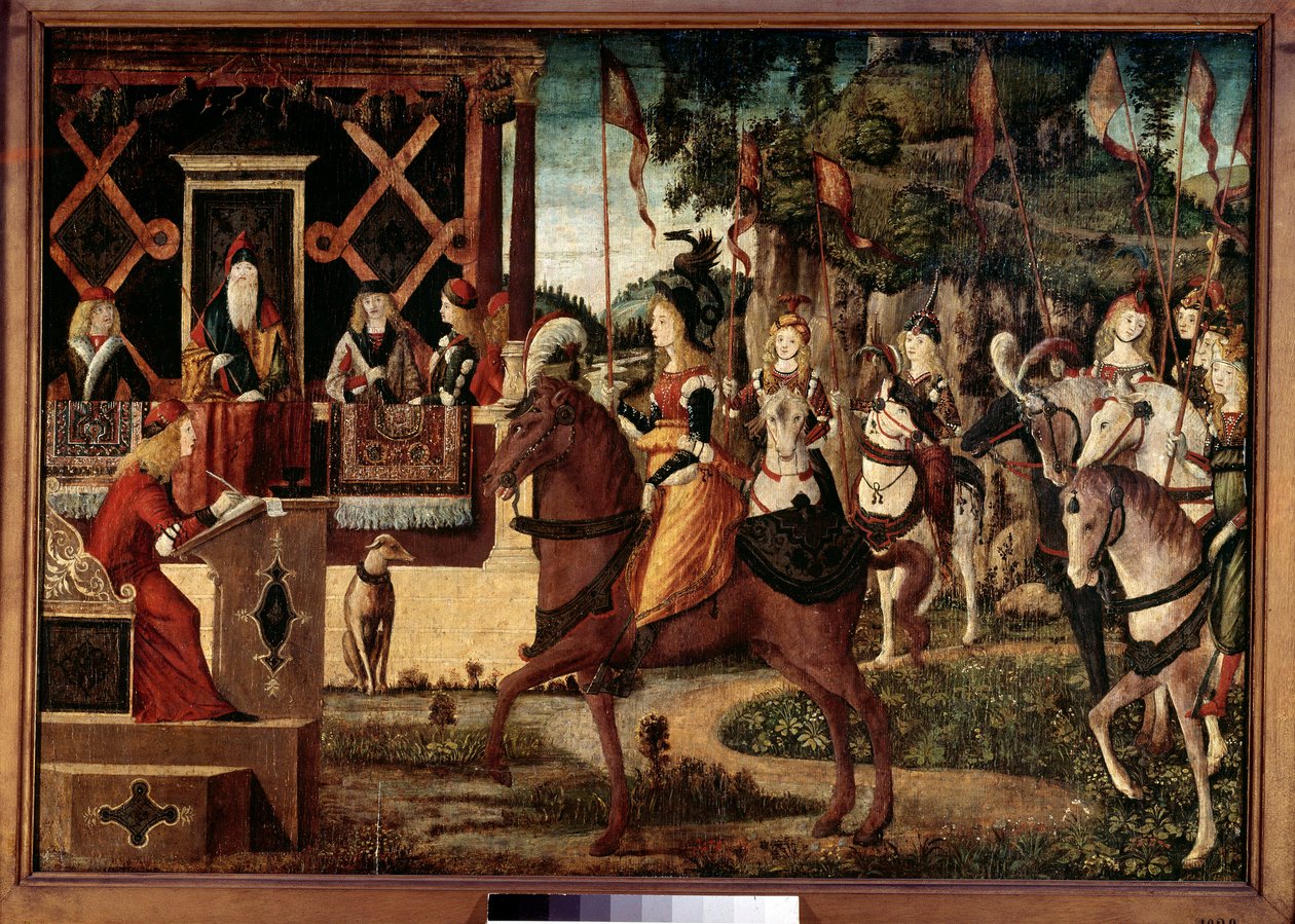 Hippolyte Büyükelçiliği, Amazonların Kraliçesi Thesee, Atina Kralı Vittore Carpaccio (1450-1526) Tablosu 16. yüzyıl Paris, Musee Jacquemart Andre. by Vittore Carpaccio