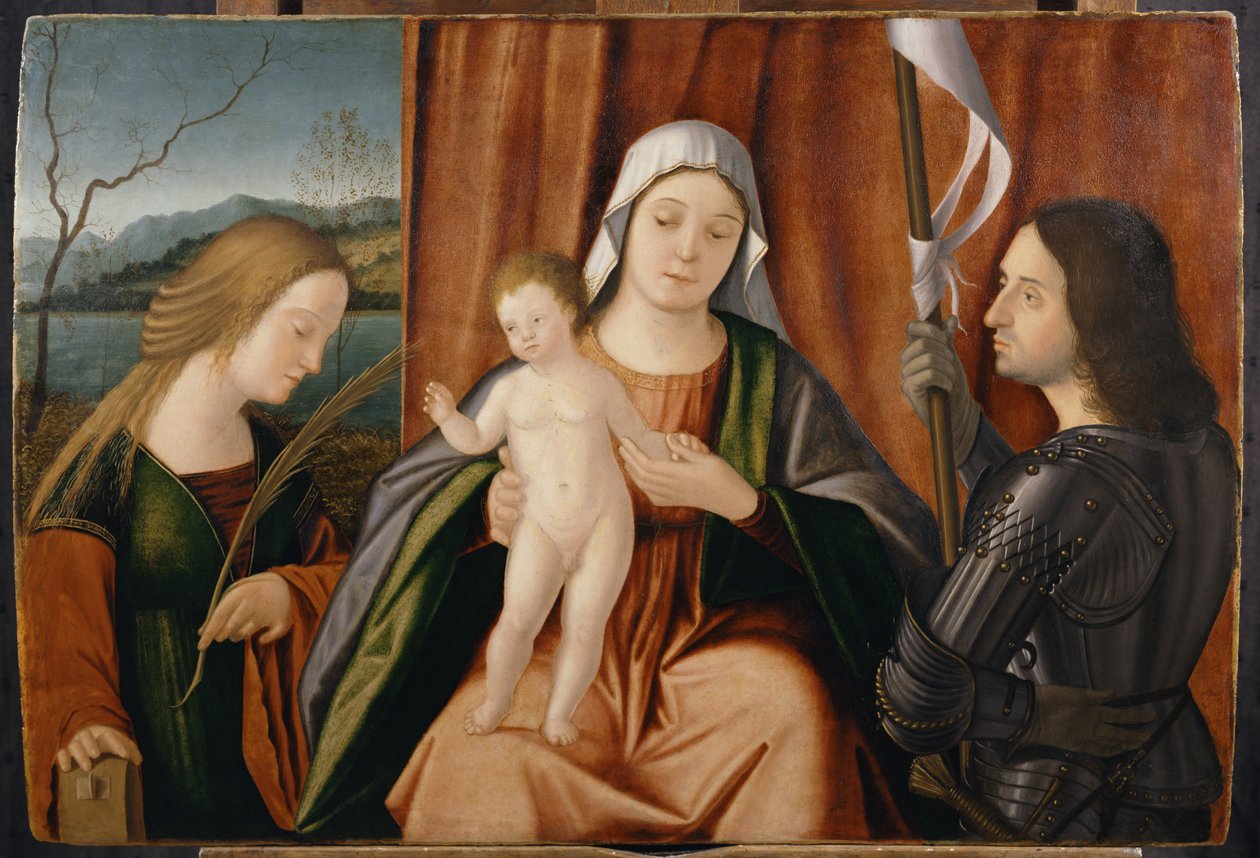 İskenderiyeli Aziz Catherine ve George veya Liberale ile Madonna ve Çocuk by Vittore Carpaccio