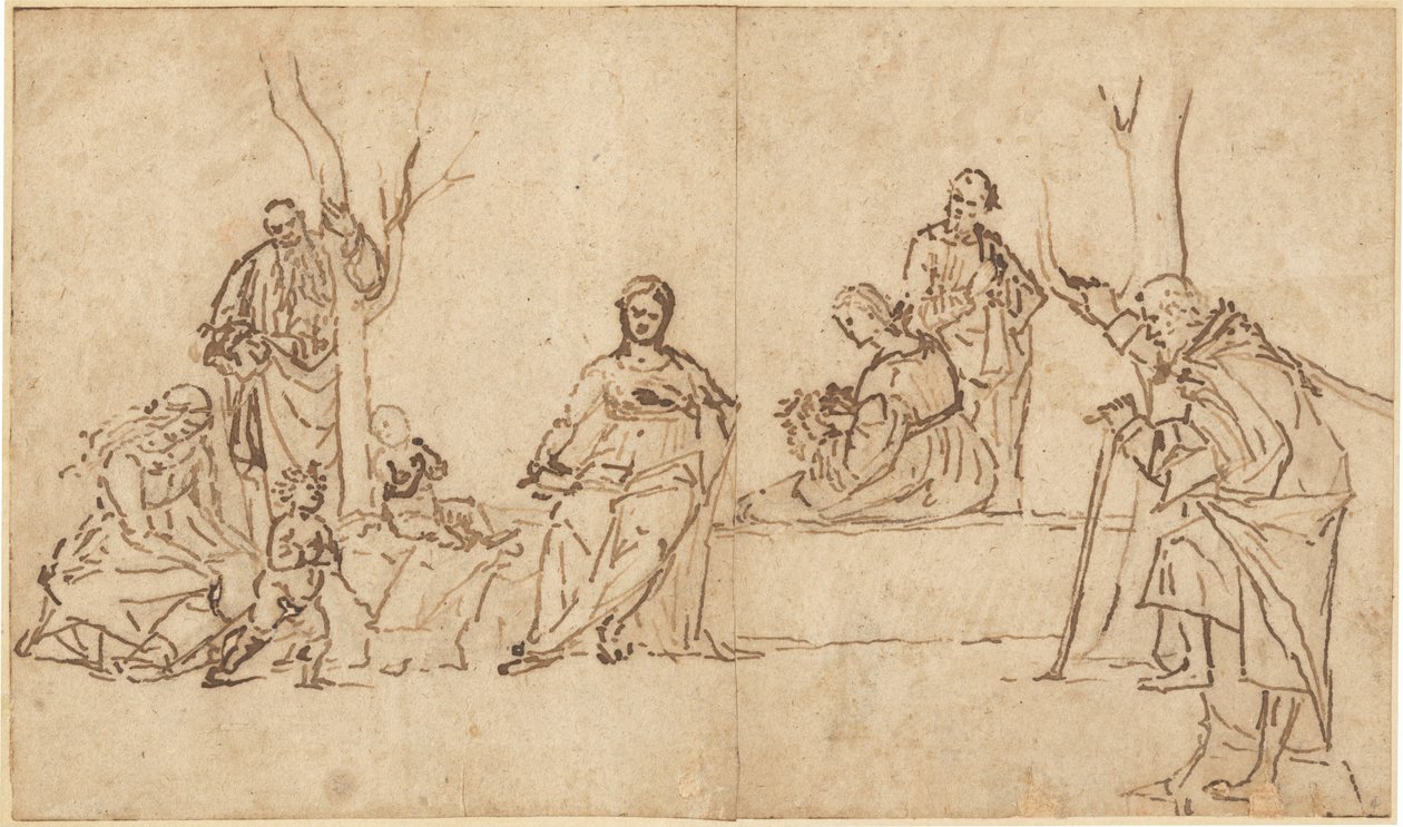 Bir Manzarada Azizlerle Madonna ve Çocuk (Sacra Conversazione) by Vittore Carpaccio