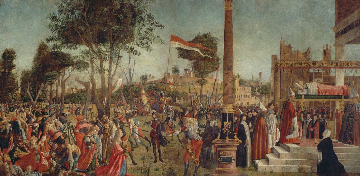 Aziz Ursula Döngüsü'nden Hacıların Şehadeti ve Aziz Ursula'nın Cenazesi by Vittore Carpaccio