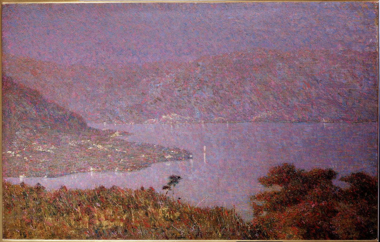 Aşkın İncisi (Nebbiolina sul lago) (Gölde Sis, Gölde Sis) Boyama Vittore Grubicy de Dragon (1851-1920) 1896 Soluk 33,5x51 cm Milano, Galleria d