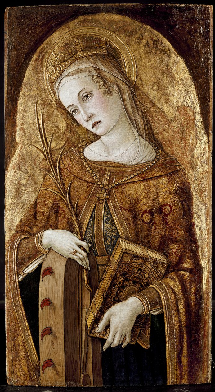 İskenderiyeli Aziz Catherine, 15. yüzyıl by Vittore Crivelli