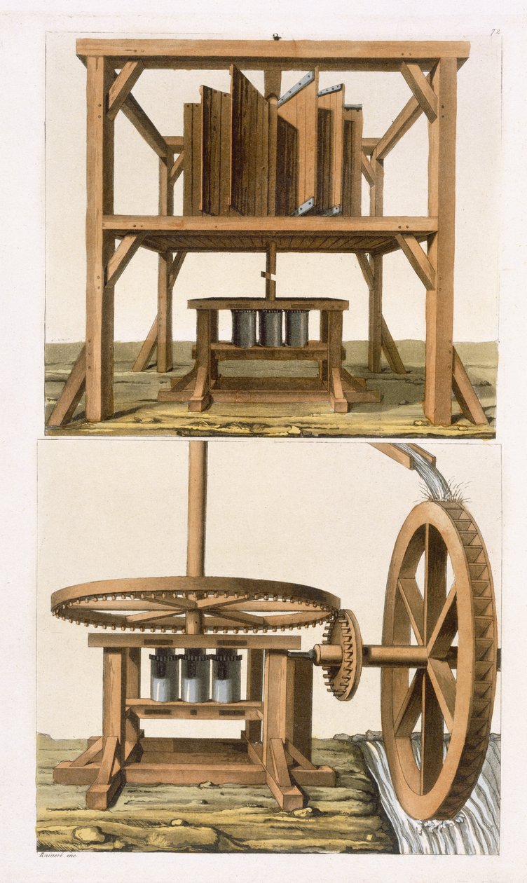 Şeker fabrikaları, Antiller (renkli gravür) by Vittorio Raineri