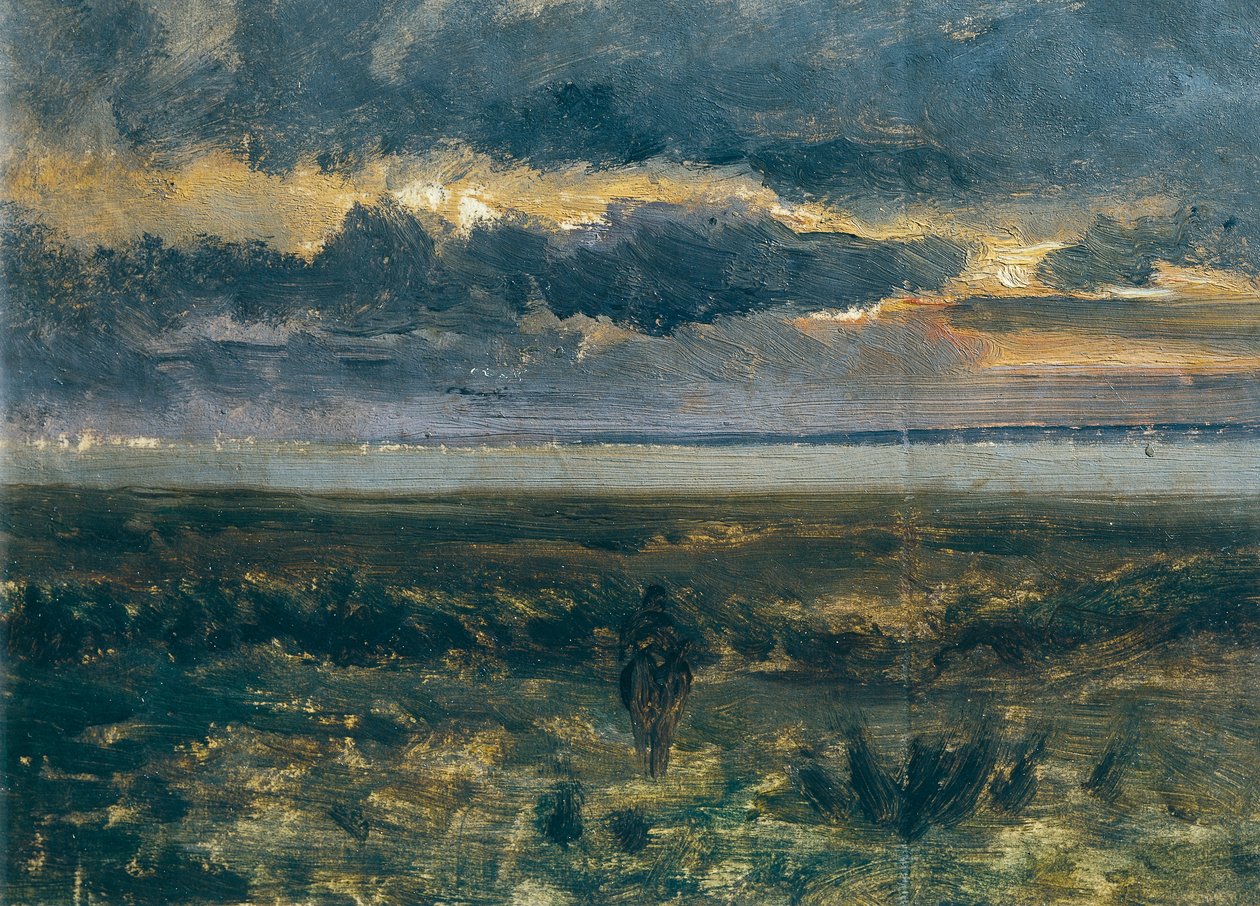 Deniz üzerinde gün batımı, Vittorio Avondo (1836-1910) by Vittorio Avondo