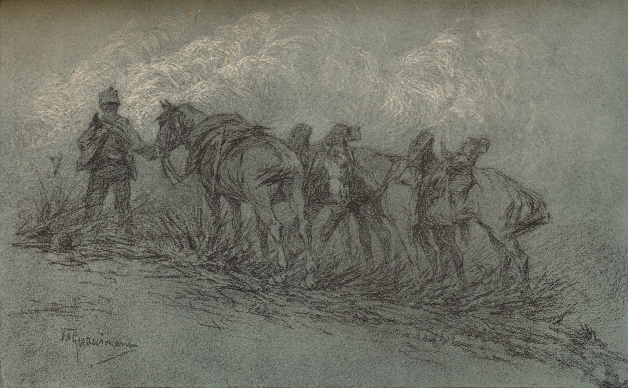 Vittorio Guaccimanni tarafından yapılan tebeşir çalışması, c1900 by Vittorio Guaccimanni