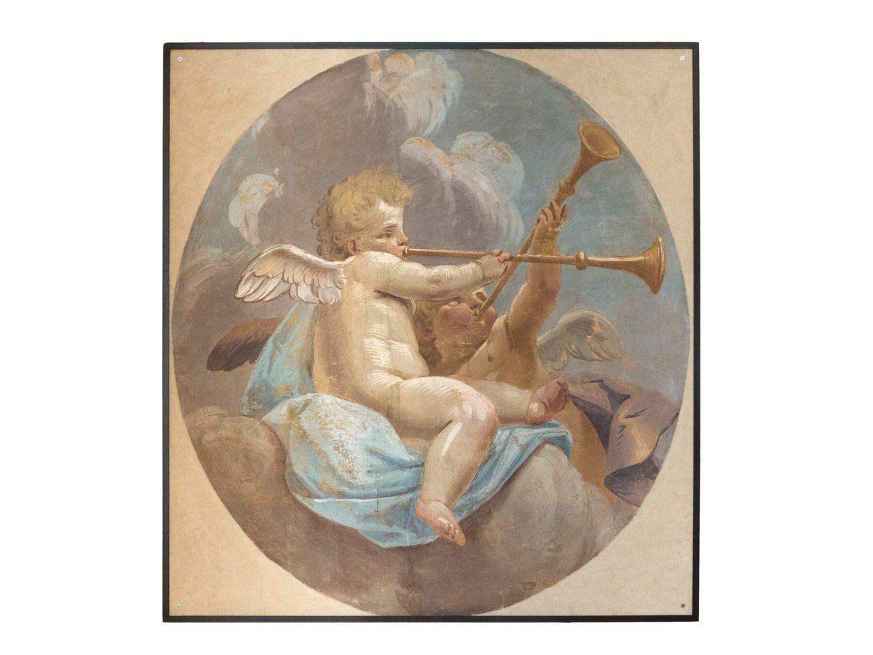 Aslen Aziz Augustinus kilisesinden meleklerin freskleri by Vittorio Maria Bigari