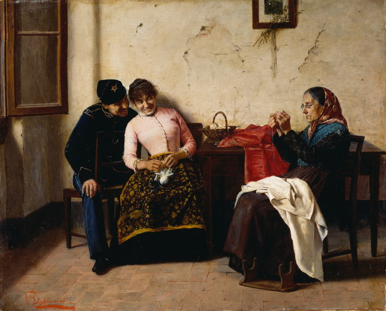 Talip, Vittorio Reggianini (1858-1938), tuval üzerine yağlı boya, 65x59,5 cm by Vittorio Reggianini
