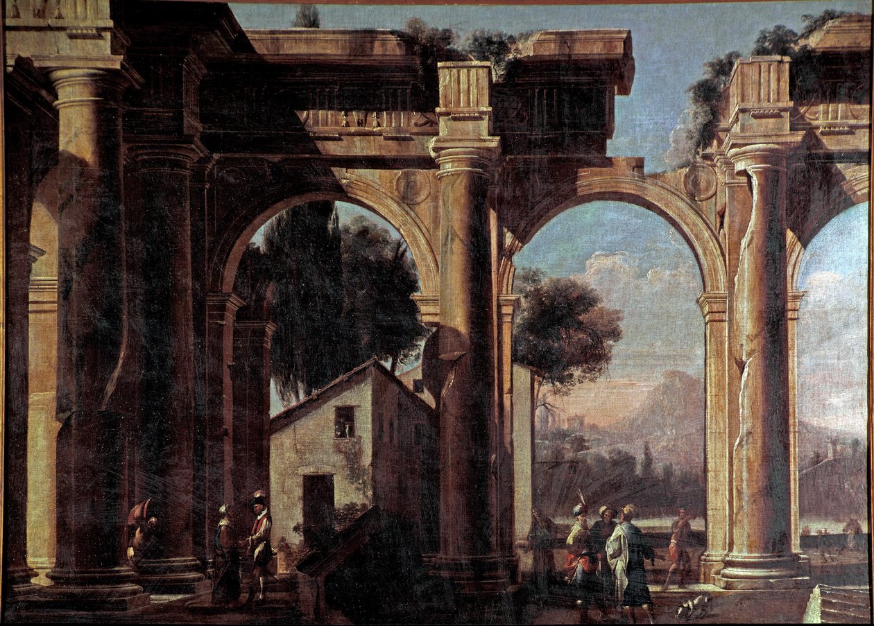 Harabelerle manzara Resim Viviano Codazzi (1604-1670) 17. yüzyıl Dim 100x132 cm Venedik, Museo Correr, n 1037 by Viviano Codazzi