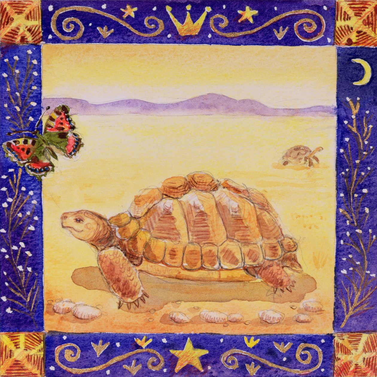 Kaplumbağa, 1998 (kağıt üzerinde wc) by Vivika Alexander