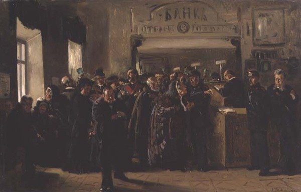 İflas, 1880 (ayrıca bkz. 90207) by Vladimir Egorovic Makovsky