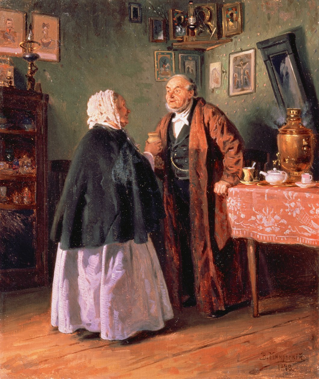 Tebrikler, 1878 by Vladimir Egorovic Makovsky