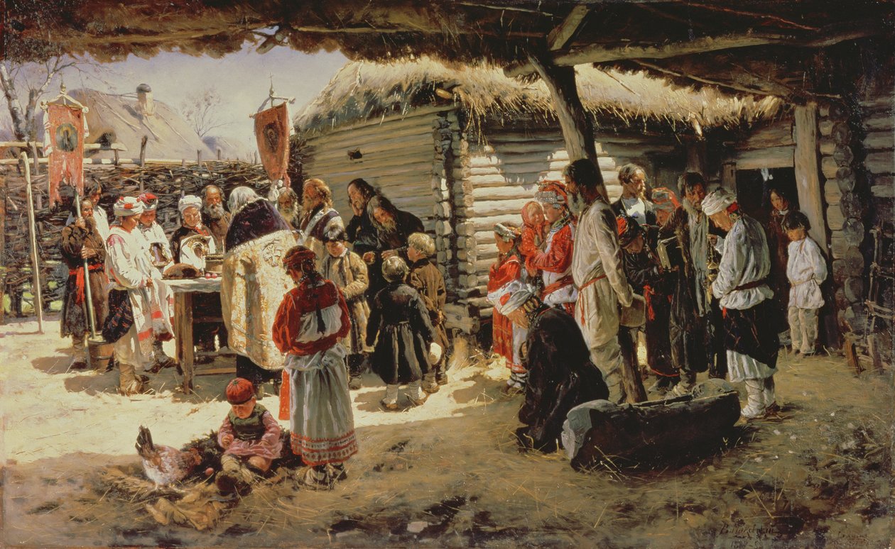 Paskalya Ayini, 1887-88 by Vladimir Egorovic Makovsky