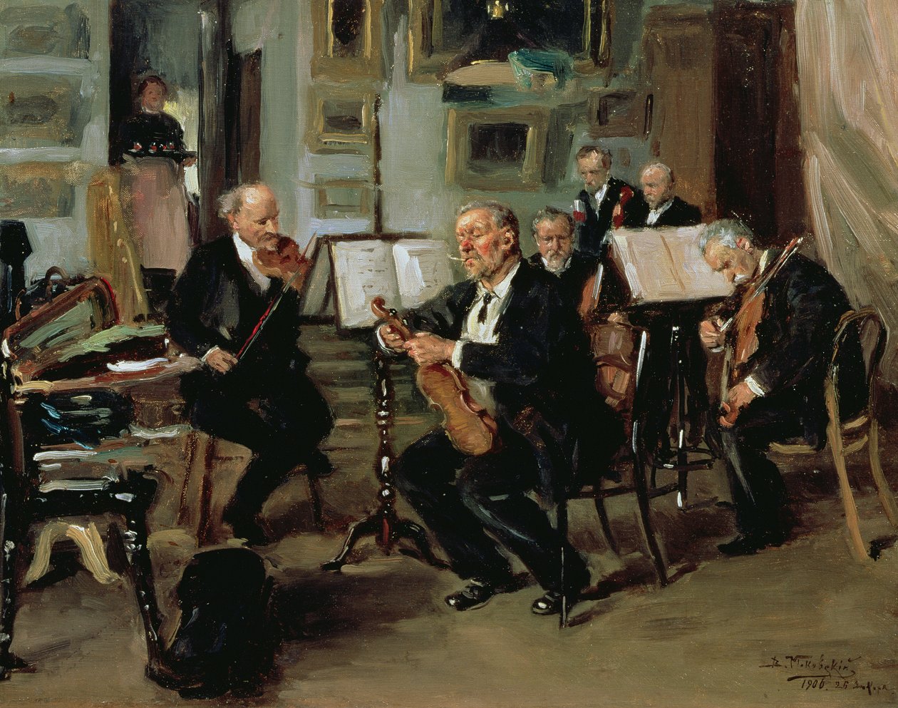 Musical Evening, 1906  by Vladimir Egorovic Makovsky