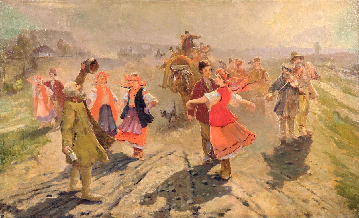 Orel bölgesinde düğün alayı by Vladimir Egorovic Makovsky