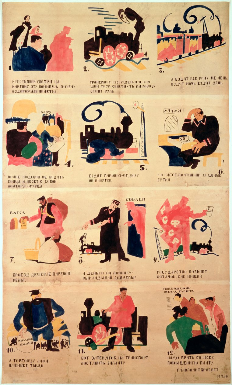 Rus Demiryolu Reklamı, c.1921 by Vladimir Mayakovsky