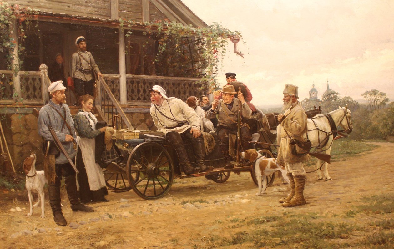 Av için Ayrılış by Vladimir Egorovic Makovsky