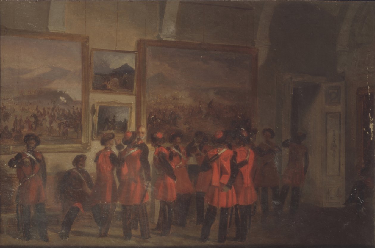 Kış sarayında Kazakların Çar koruması by Vladimir Dmitrievich Sverchkov