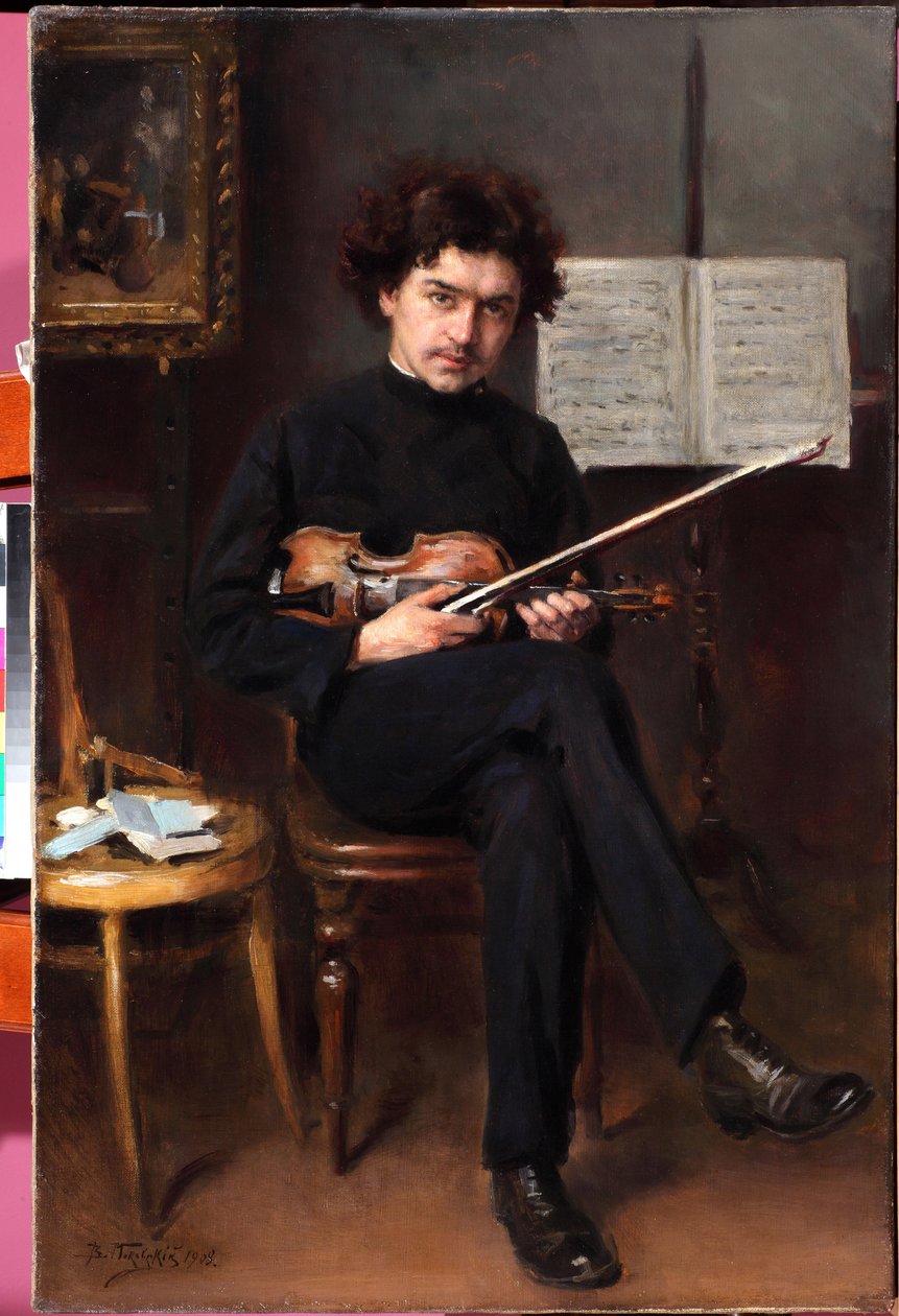 Vladimir Yegorovich (Egorovitch) Makovsky (Makovski) (1846-1920) ile kemancı ve besteci Jan Kubelik