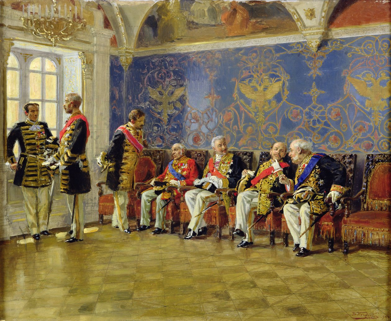 Seyirciyi Beklerken, 1904 (tahta üzerine yağlı boya) by Vladimir Egorovic Makovsky