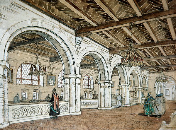 17. yüzyıl stiline dayanan bir bankanın iç tasarımı by Vladimir Pokrovsky