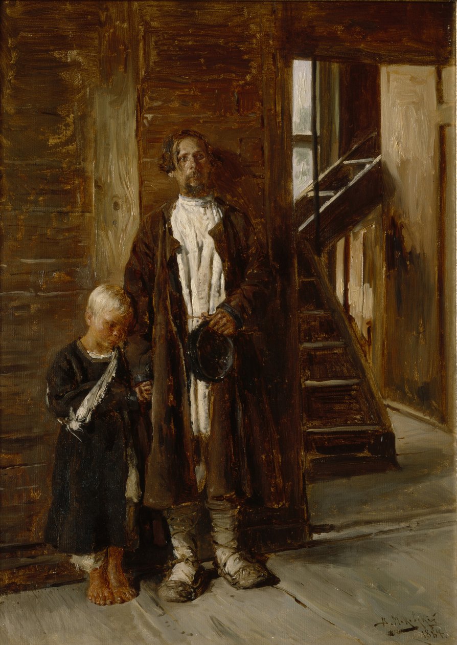 İlaç beklemek, 1884 by Vladimir Yegorovich Makovsky