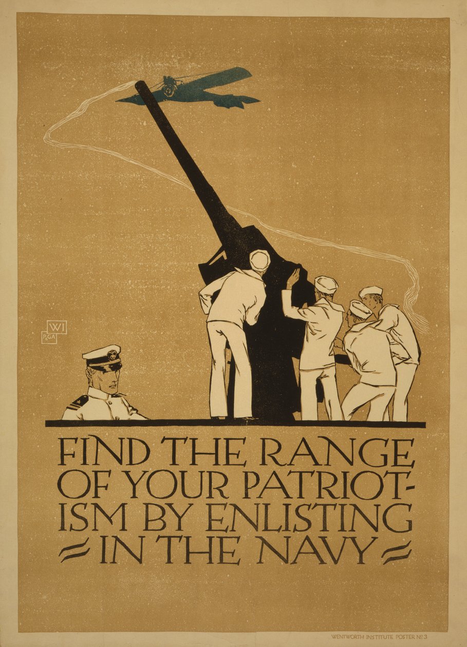 "Donanmaya katılarak vatanseverliğinizin kapsamını bulun", 1918 by Vojtěch Preissig