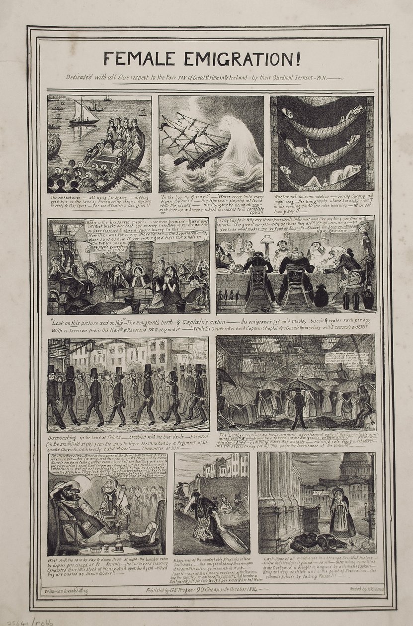 Kadın Göçü!, R. Redman tarafından G.S. Tregear için basılmıştır, 90 Cheapside, Londra, Ekim 1834 by W. Newman